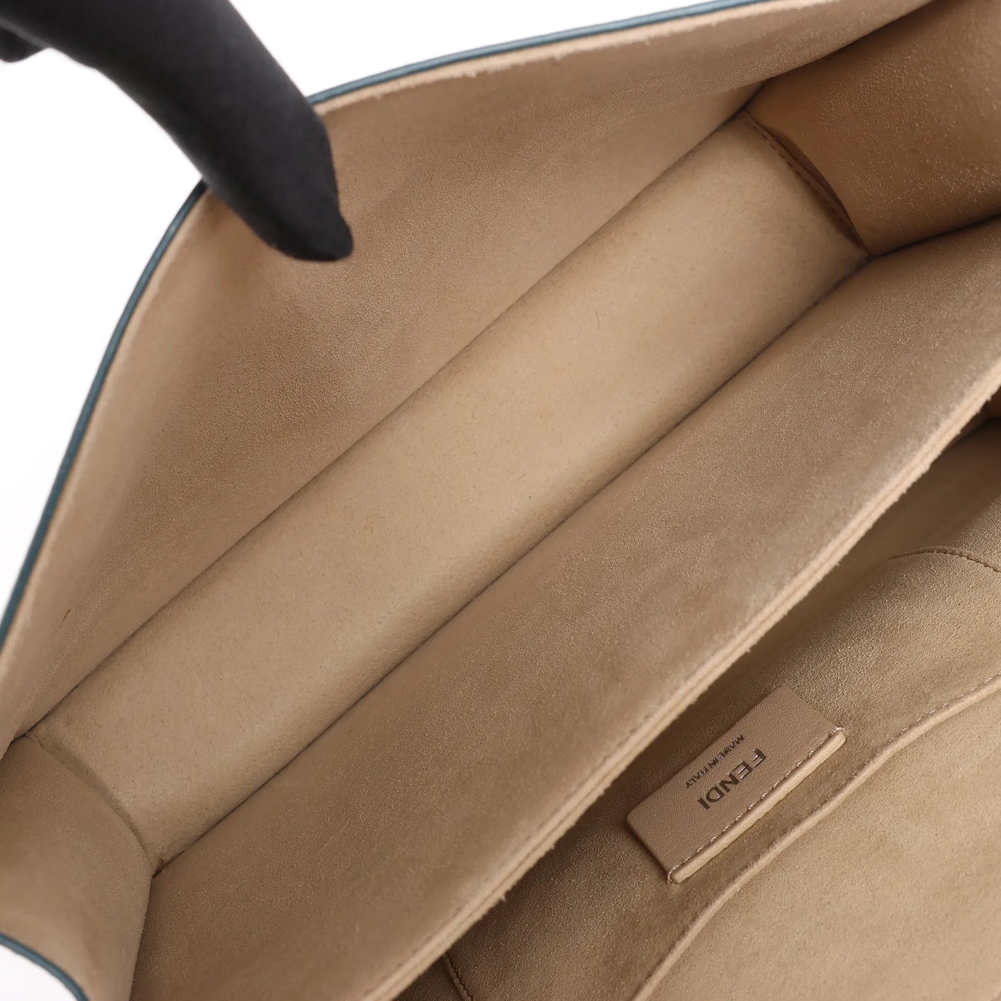 Sac à main bidirectionnel en cuir FENDI Kan I bleu 8BT283