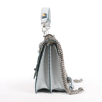 FENDI Kan I Leather 2Way Handbag in Blue 8BT283