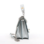 FENDI Kan I Leather 2Way Handbag in Blue 8BT283