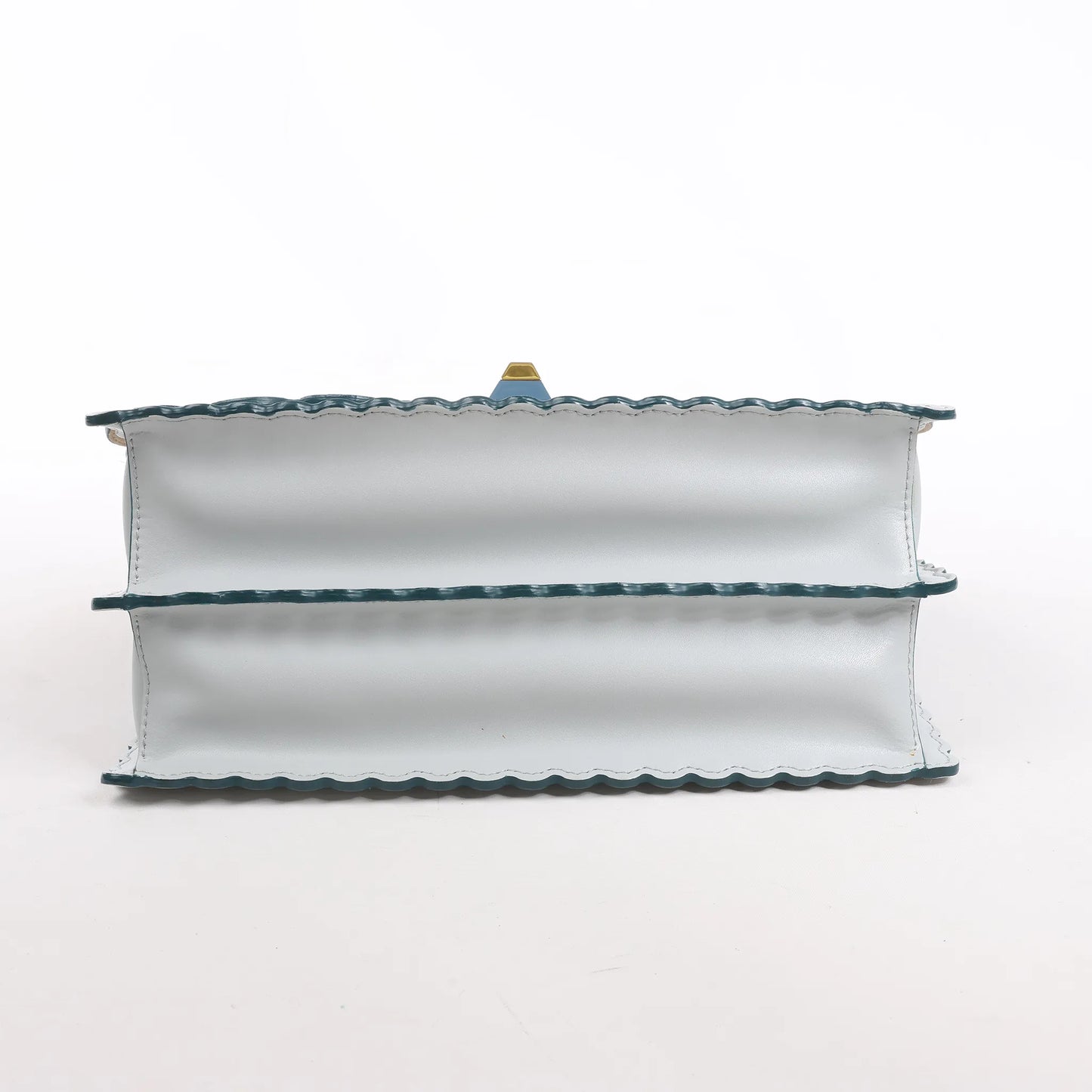 Sac à main bidirectionnel en cuir FENDI Kan I bleu 8BT283