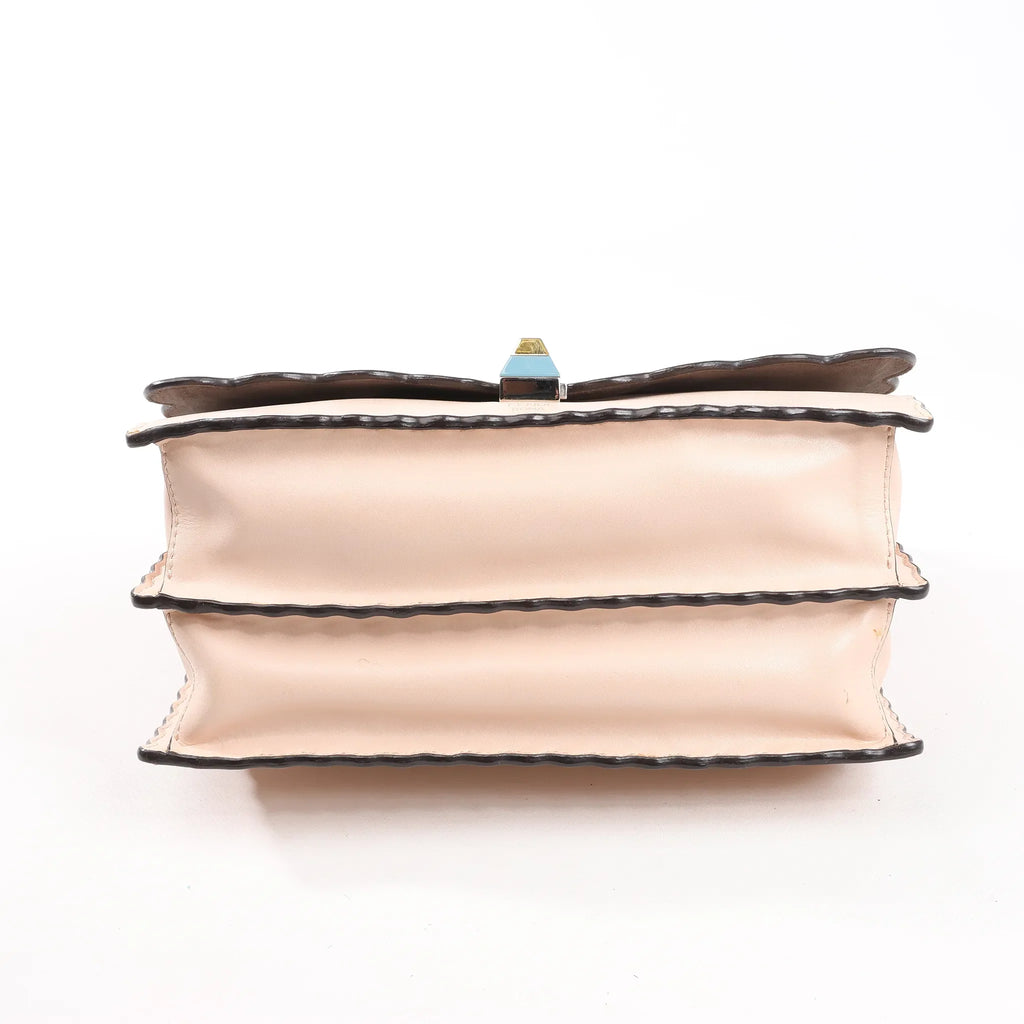 FENDI Kan I Leather 2Way Handbag in Pink 8BT283