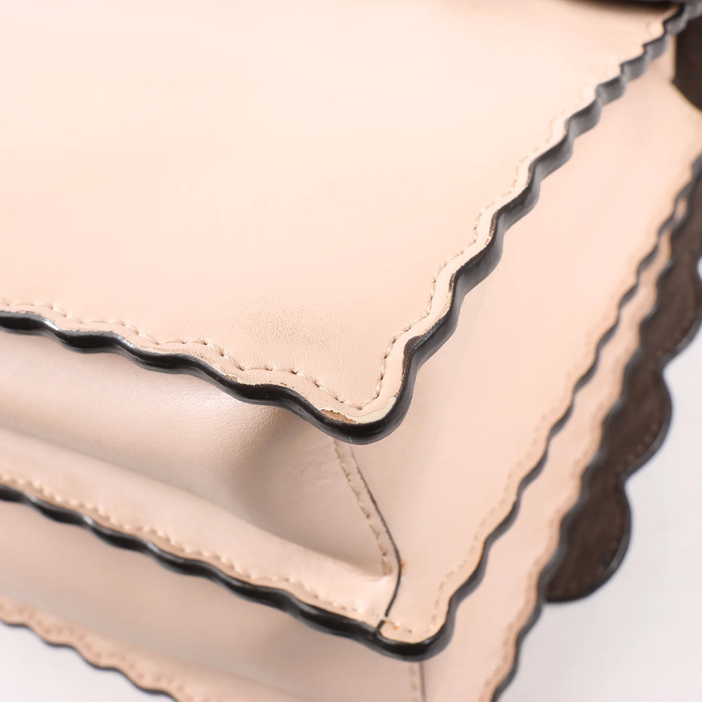 FENDI Kan I Leather 2Way Handbag in Pink 8BT283