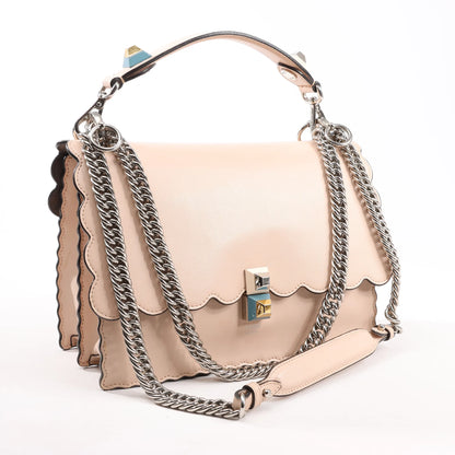 FENDI Kan I Leather 2Way Handbag in Pink 8BT283