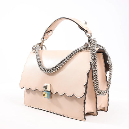FENDI Kan I Leather 2Way Handbag in Pink 8BT283