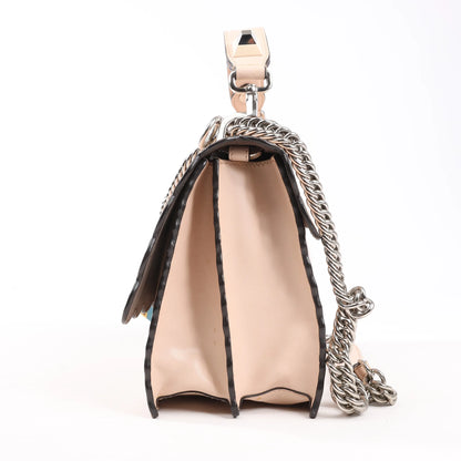 FENDI Kan I Leather 2Way Handbag in Pink 8BT283