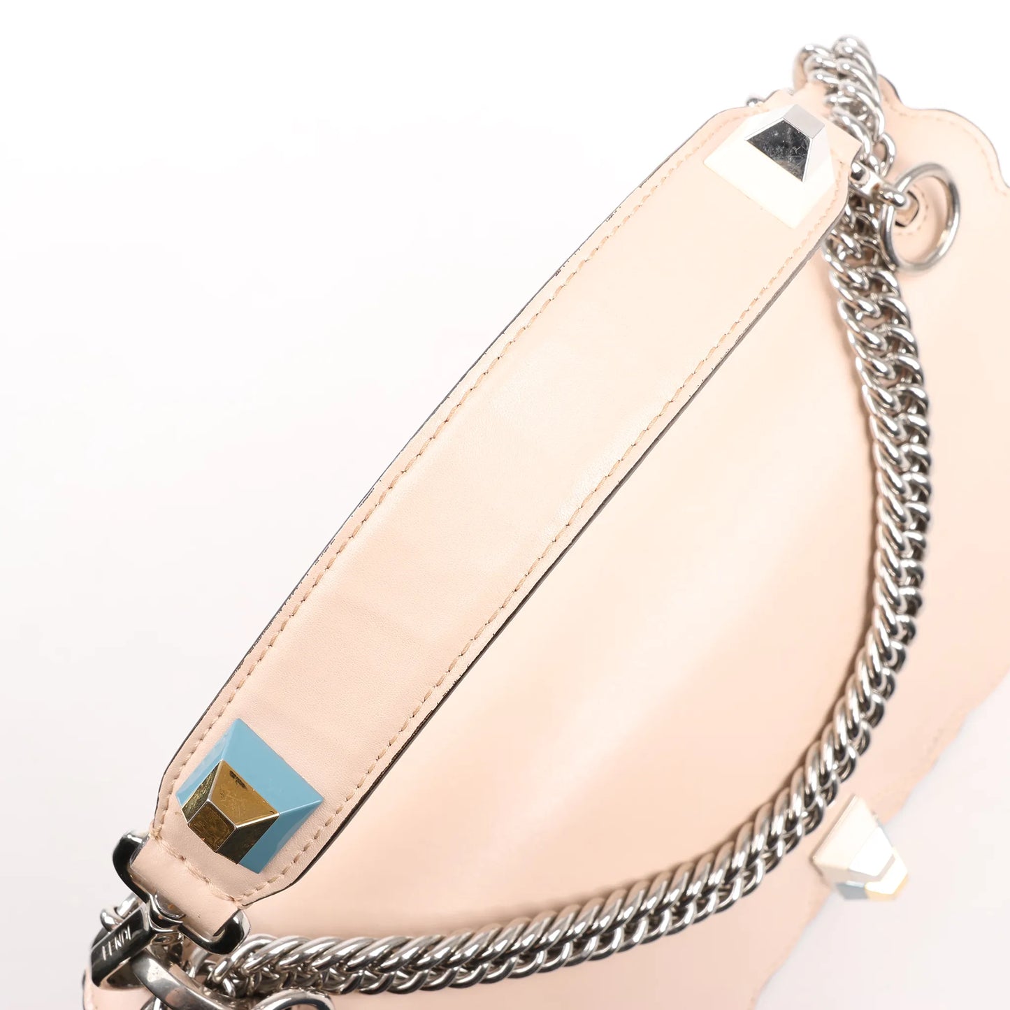 FENDI Kan I Leather 2Way Handbag in Pink 8BT283