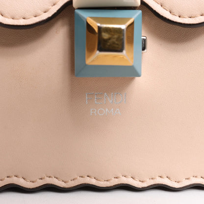 FENDI Kan I Leather 2Way Handbag in Pink 8BT283