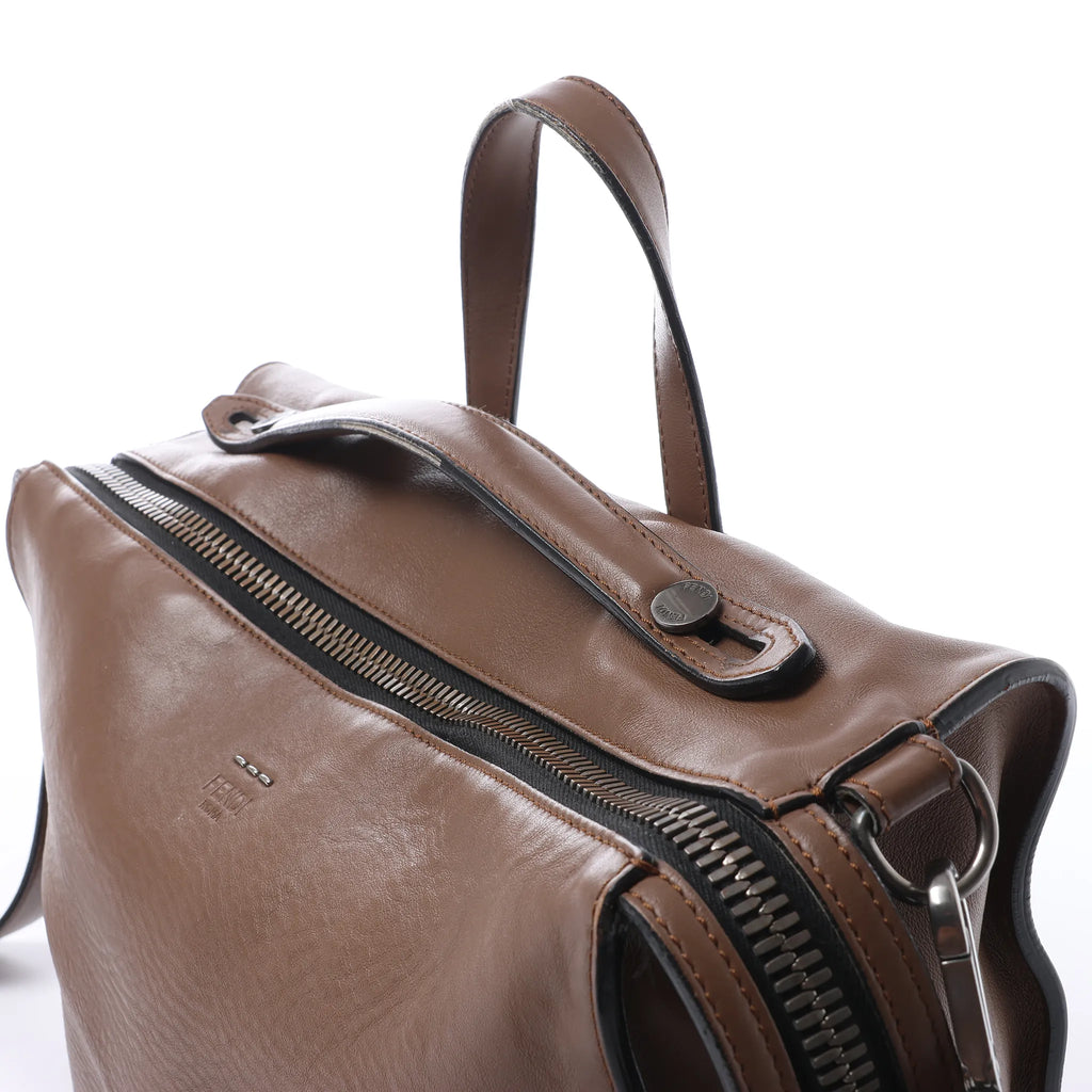 Fendi Lui Urban Leather 2Way Handbag in Brown 7VA400