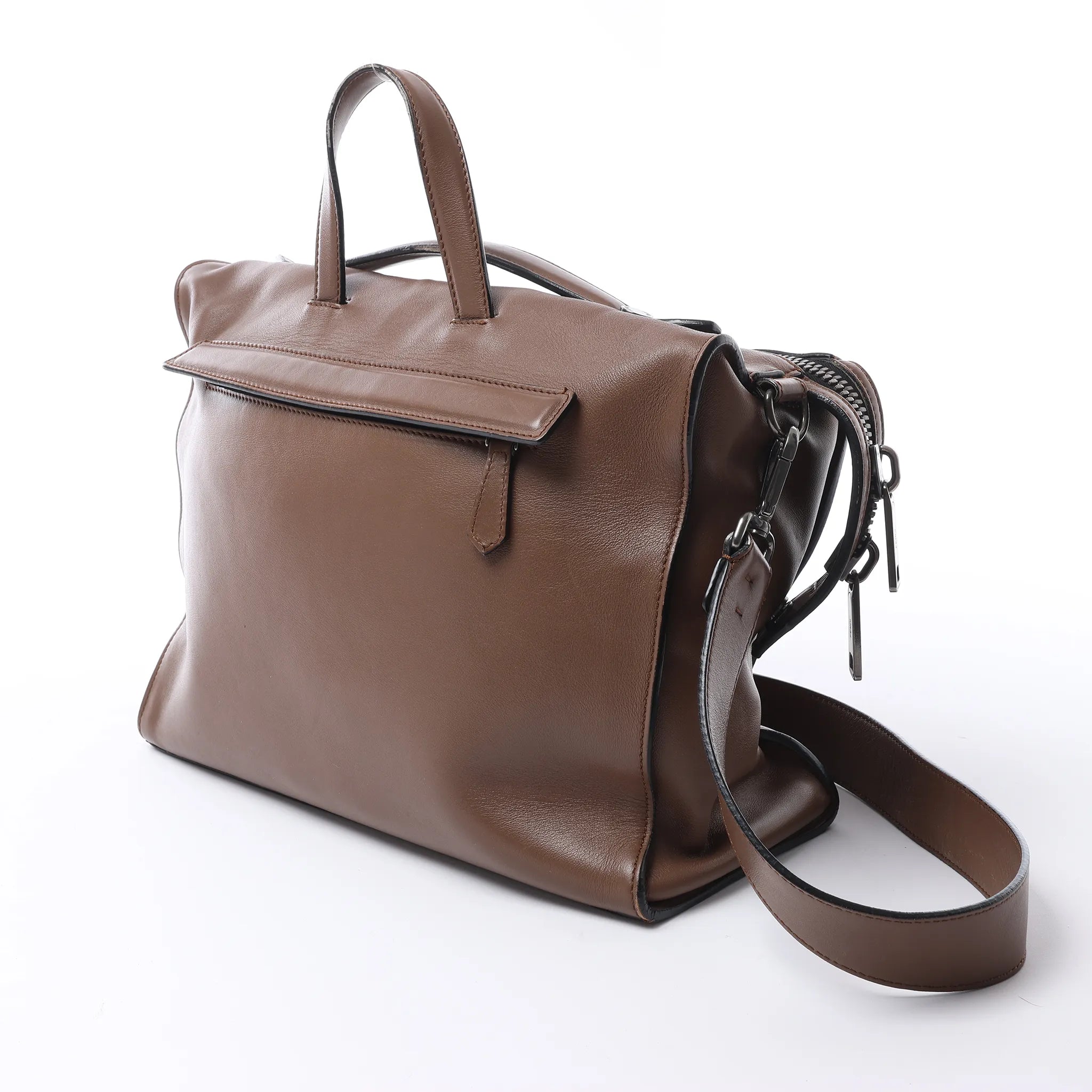 Fendi Lui Urban Leather 2Way Handbag in Brown 7VA400