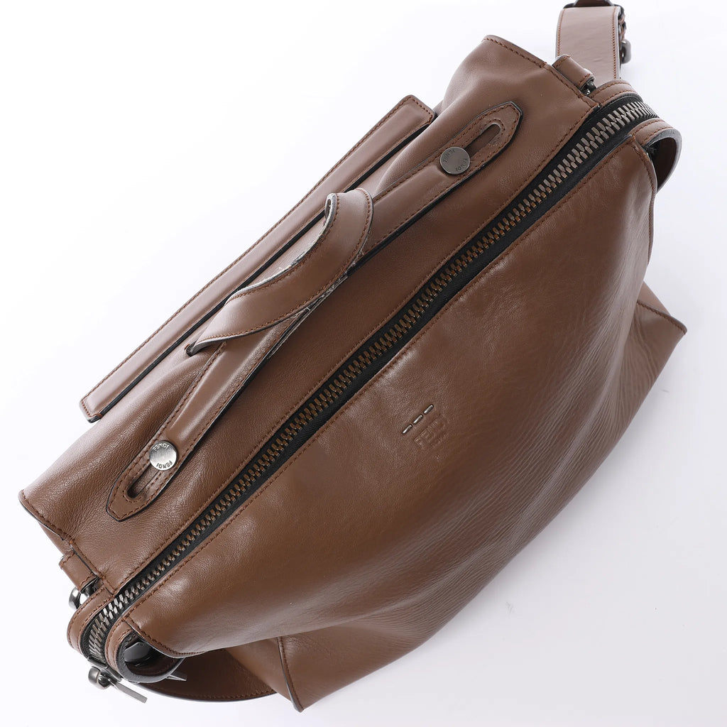 Fendi Lui Urban Leather 2Way Handbag in Brown 7VA400