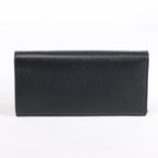 Cartera continental de piel lisa negra de Bottega Veneta