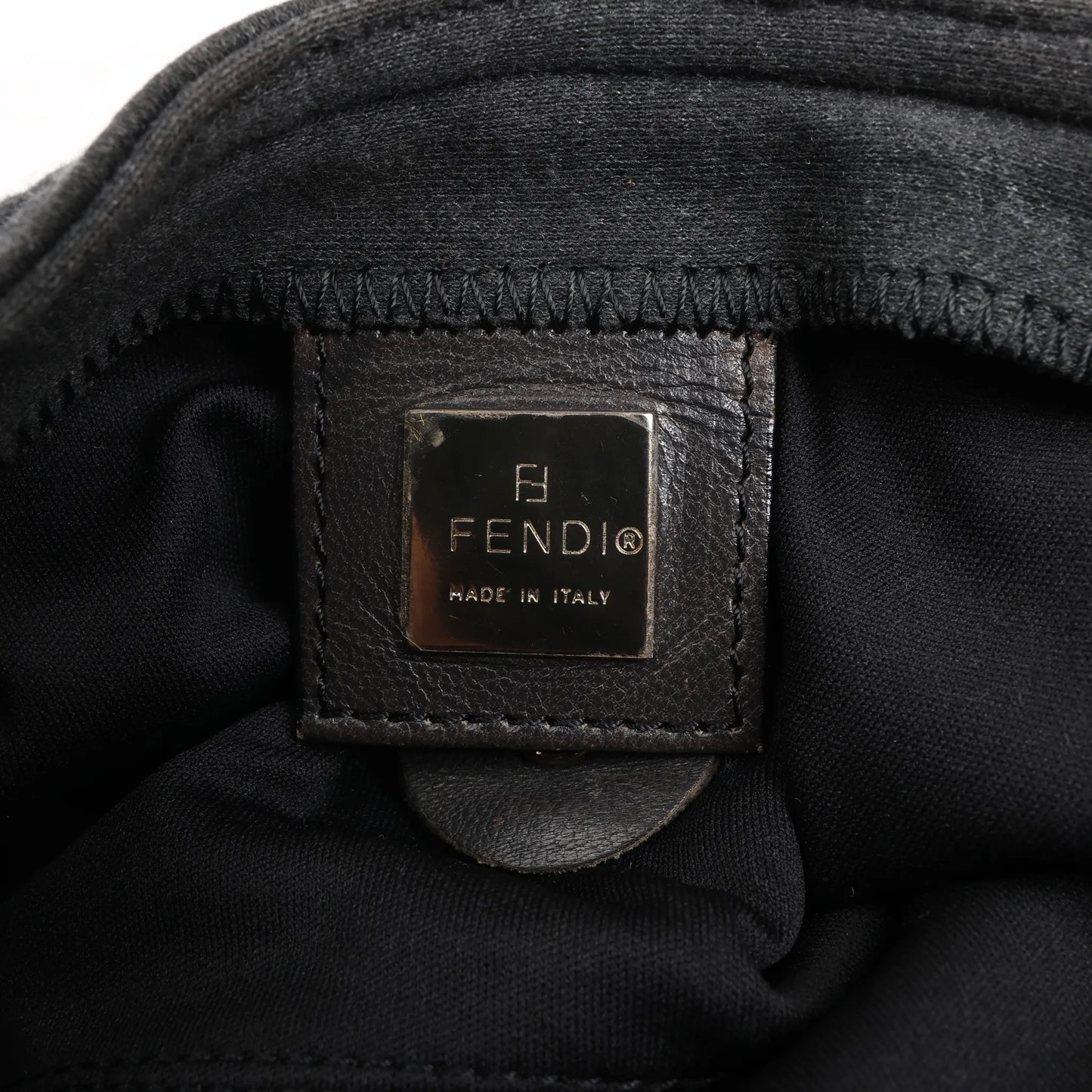 Sac bandoulière FENDI Baguette en coton gris 26424