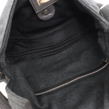 Sac bandoulière FENDI Baguette en coton gris 26424