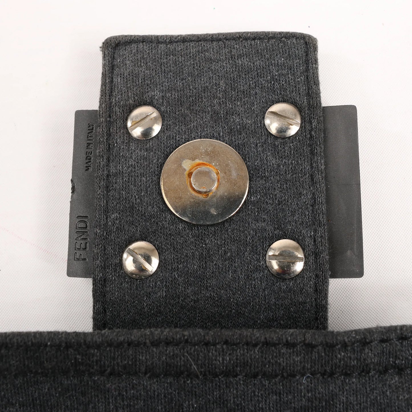 Sac bandoulière FENDI Baguette en coton gris 26424