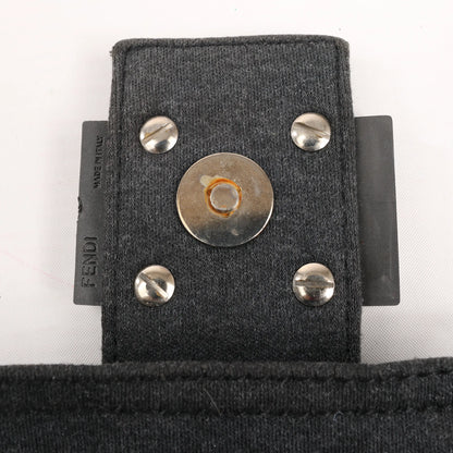 Sac bandoulière FENDI Baguette en coton gris 26424