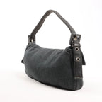 FENDI Baguette Cotton Shoulder bag in Gray 26424
