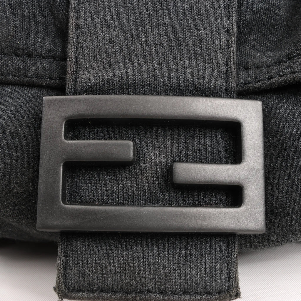 FENDI Baguette Cotton Shoulder bag in Gray 26424