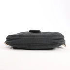 FENDI Baguette Cotton Shoulder bag in Gray 26424