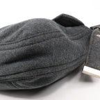 FENDI Baguette Cotton Shoulder bag in Gray 26424