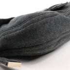 FENDI Baguette Cotton Shoulder bag in Gray 26424