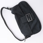 FENDI Baguette Cotton Shoulder bag in Gray