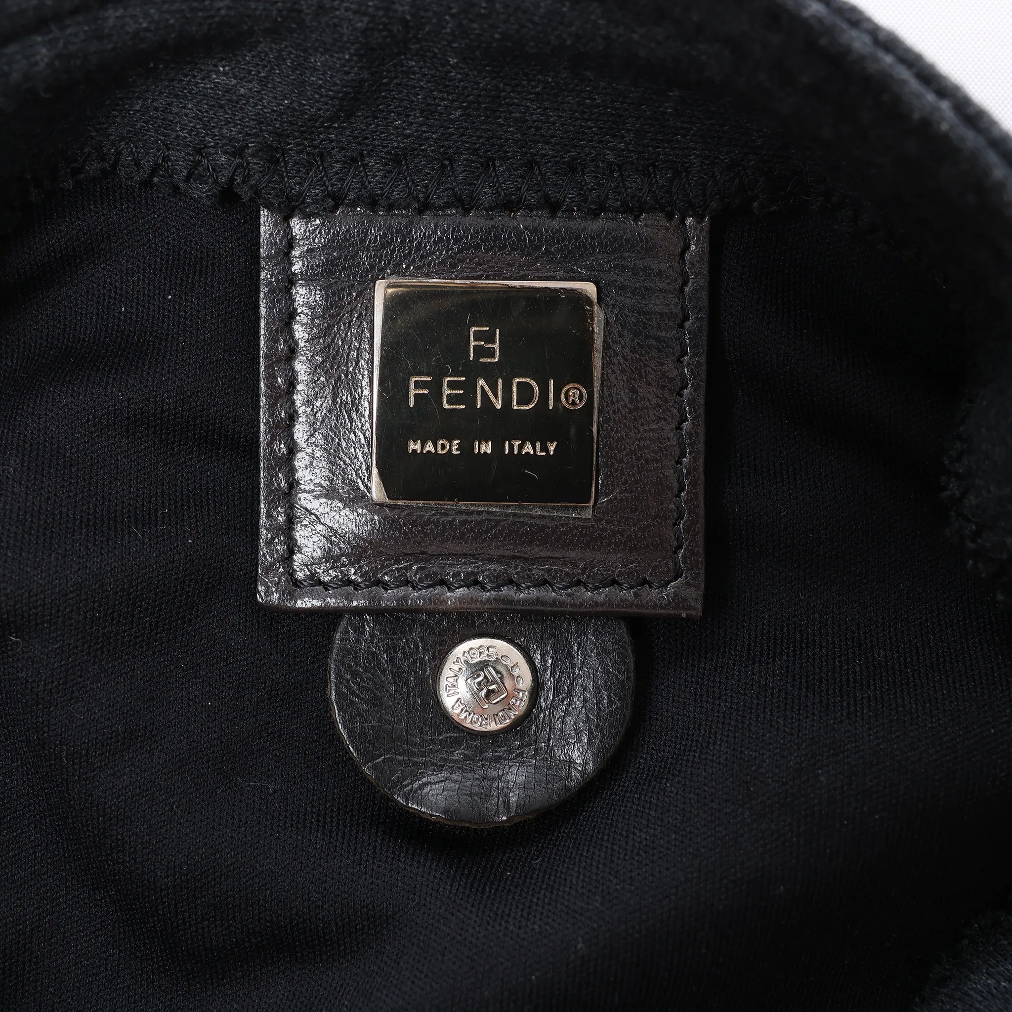 FENDI Baguette Cotton Shoulder bag in Gray