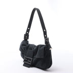 FENDI Baguette Cotton Shoulder bag in Gray