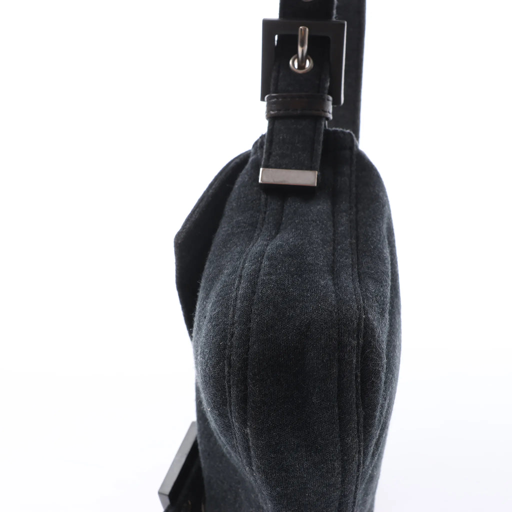 FENDI Baguette Cotton Shoulder bag in Gray