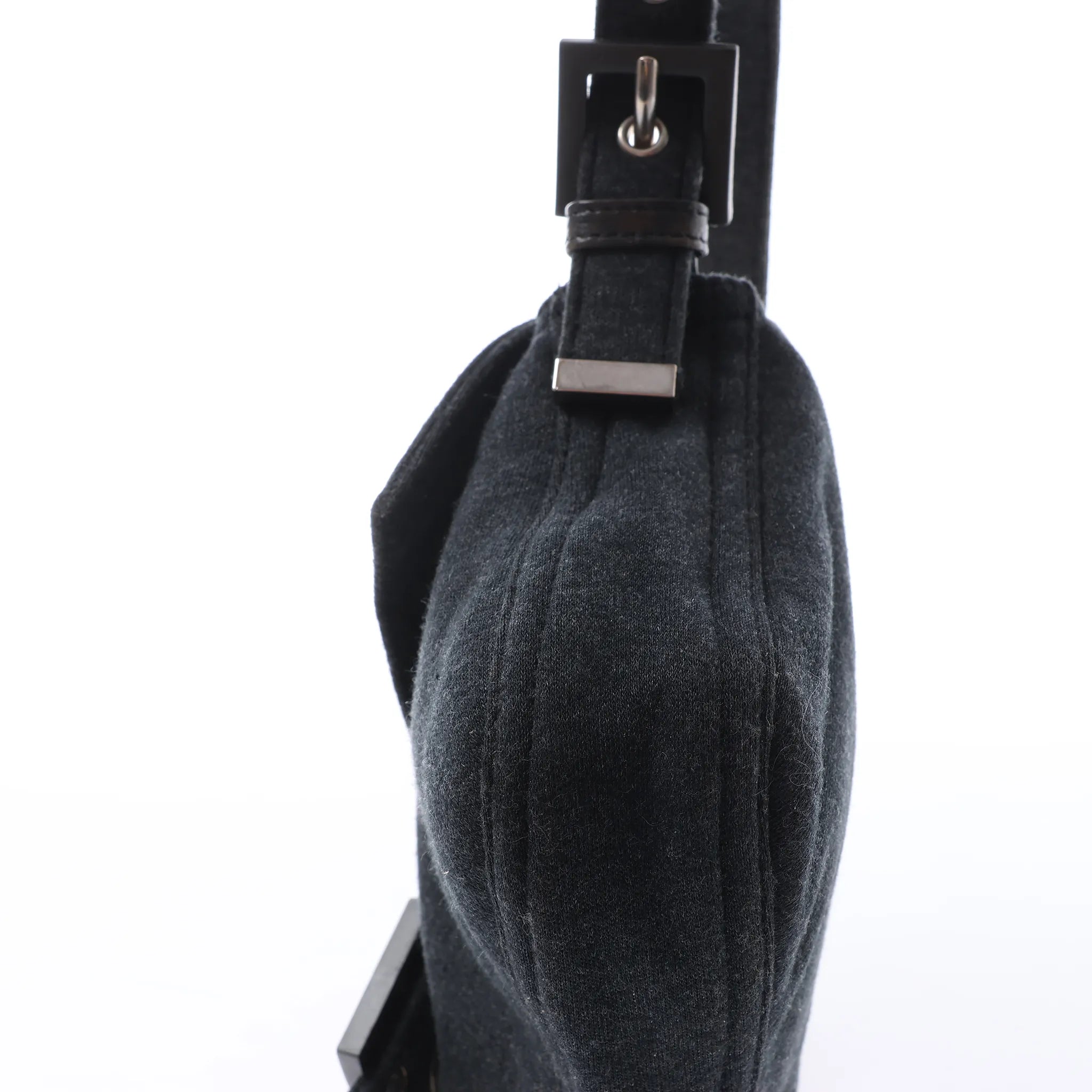 FENDI Baguette Cotton Shoulder bag in Gray
