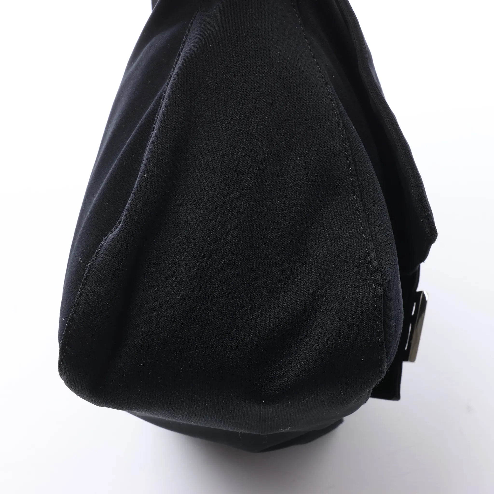FENDI Mamma Baguette Jersey & Leather Shoulder bag in Black