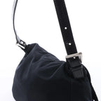 FENDI Mamma Baguette Jersey & Leather Shoulder bag in Black