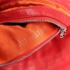 FENDI Mamma Baguette Leather Shoulder bag in Red 26325