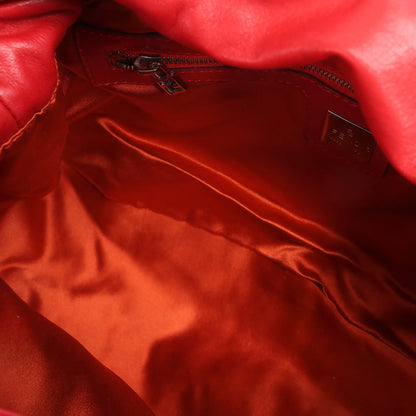 Sac à bandoulière FENDI Mamma Baguette en cuir rouge 26325