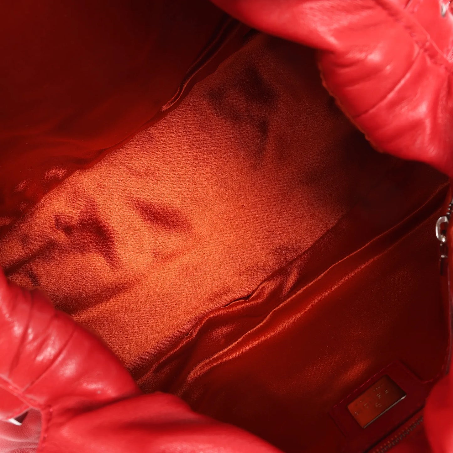 Sac à bandoulière FENDI Mamma Baguette en cuir rouge 26325