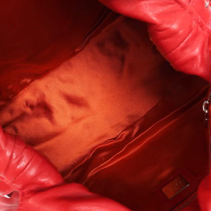 Sac à bandoulière FENDI Mamma Baguette en cuir rouge 26325