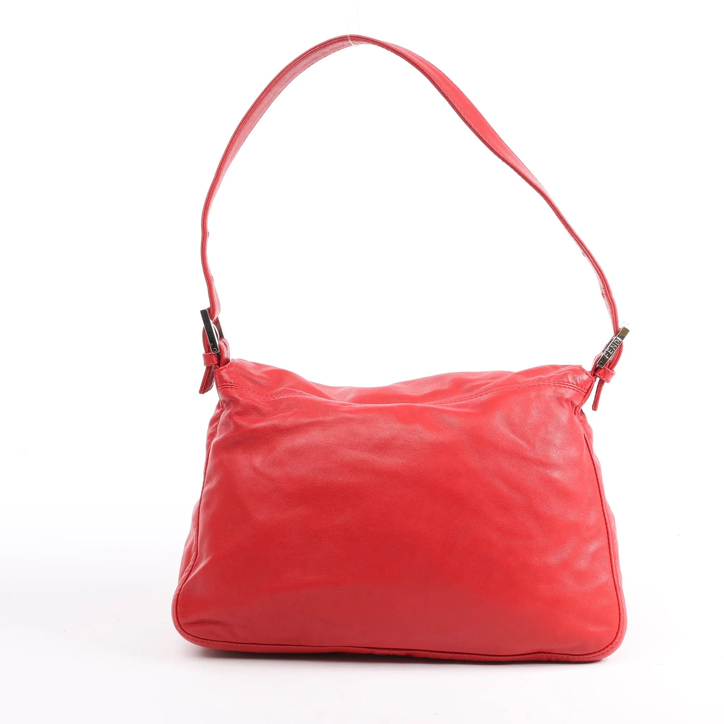 Sac à bandoulière FENDI Mamma Baguette en cuir rouge 26325