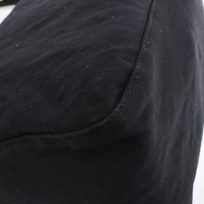 Sac à bandoulière FENDI Zucchino Mamma Baguette en nylon et cuir noir