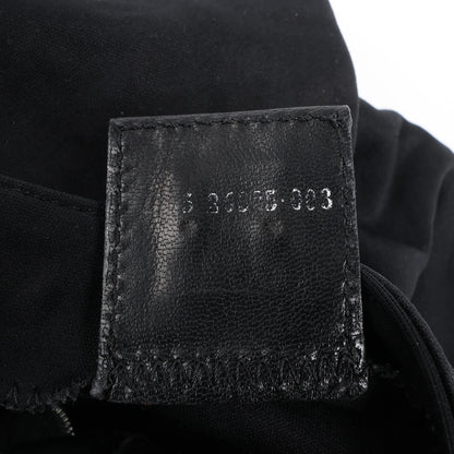 Sac à bandoulière FENDI Zucchino Mamma Baguette en nylon et cuir noir