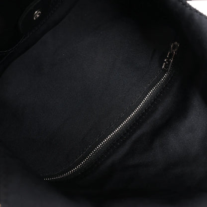 Sac à bandoulière FENDI Zucchino Mamma Baguette en nylon et cuir noir