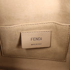 FENDI Mini Kan I Leather Shoulder Bag in White 8M0381