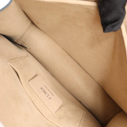 FENDI Mini Kan I Leather Shoulder Bag in White 8M0381