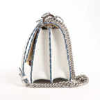 FENDI Mini Kan I Leather Shoulder Bag in White 8M0381