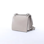FENDI Kan I Mini Leather Chain Crossbody Bag in Gray 8M0381