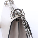 FENDI Kan I Mini Leather Chain Crossbody Bag in Gray 8M0381