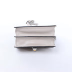 FENDI Kan I Mini Leather Chain Crossbody Bag in Gray 8M0381