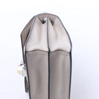 FENDI Kan I Mini Leather Chain Crossbody Bag in Gray 8M0381