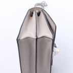 FENDI Kan I Mini Leather Chain Crossbody Bag in Gray 8M0381