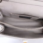 FENDI Kan I Mini Leather Chain Crossbody Bag in Gray 8M0381