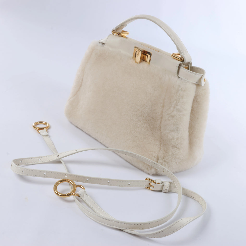 Bolso de mano Fendi Peekaboo Mini de piel bidireccional en verde 8BN244