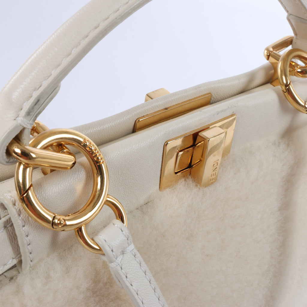 Bolso de mano Fendi Peekaboo Mini de piel bidireccional en verde 8BN244